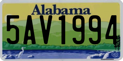 AL license plate 5AV1994