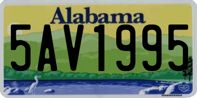 AL license plate 5AV1995