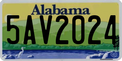 AL license plate 5AV2024