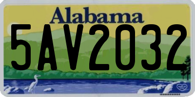 AL license plate 5AV2032