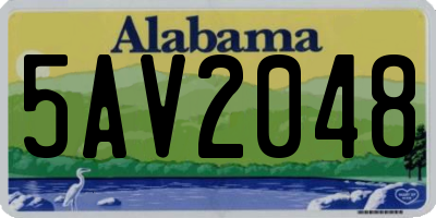 AL license plate 5AV2048