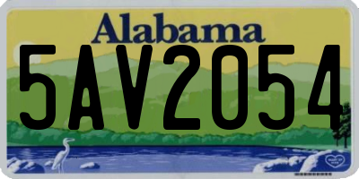 AL license plate 5AV2054