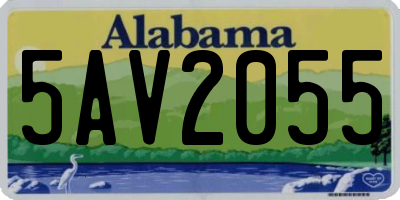 AL license plate 5AV2055