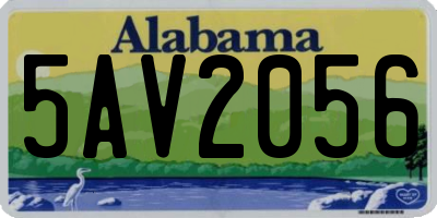 AL license plate 5AV2056