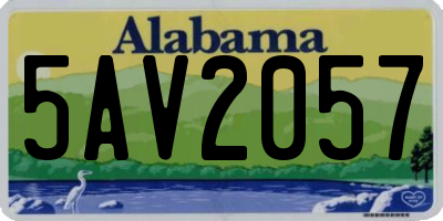 AL license plate 5AV2057