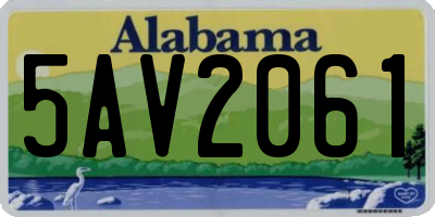AL license plate 5AV2061
