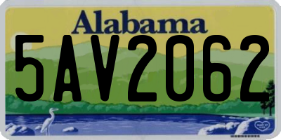 AL license plate 5AV2062