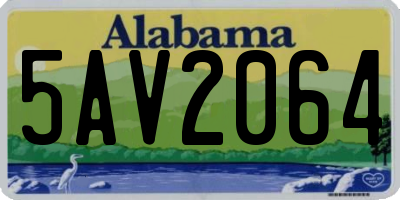 AL license plate 5AV2064
