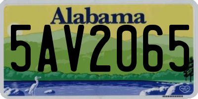AL license plate 5AV2065