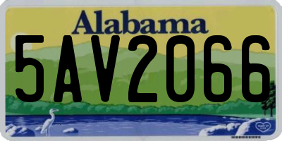 AL license plate 5AV2066