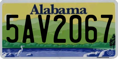 AL license plate 5AV2067