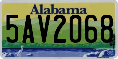 AL license plate 5AV2068