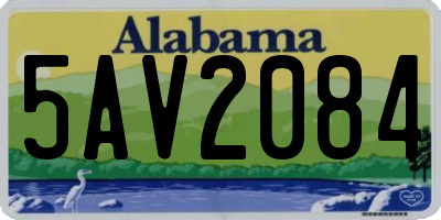 AL license plate 5AV2084