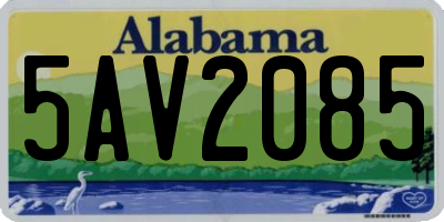 AL license plate 5AV2085