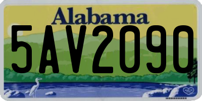 AL license plate 5AV2090