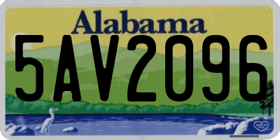 AL license plate 5AV2096