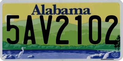 AL license plate 5AV2102