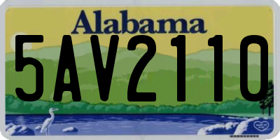 AL license plate 5AV2110