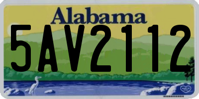 AL license plate 5AV2112