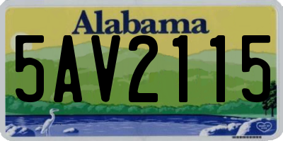 AL license plate 5AV2115