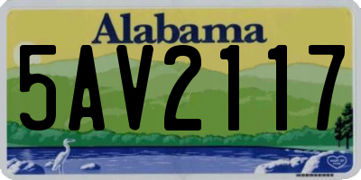 AL license plate 5AV2117