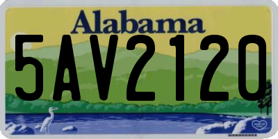 AL license plate 5AV2120