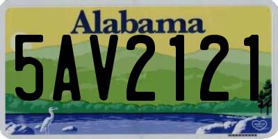 AL license plate 5AV2121
