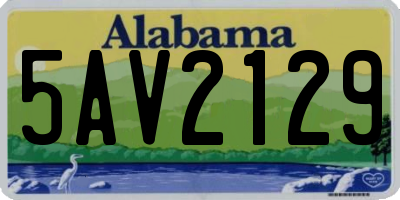 AL license plate 5AV2129