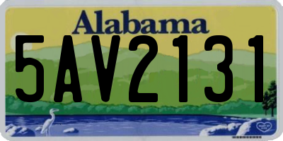 AL license plate 5AV2131