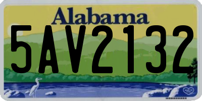 AL license plate 5AV2132