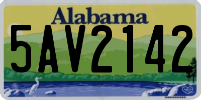 AL license plate 5AV2142