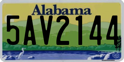 AL license plate 5AV2144