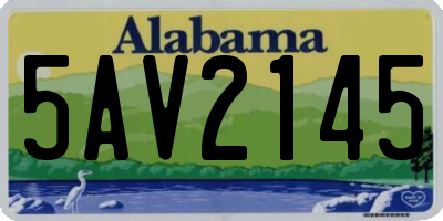 AL license plate 5AV2145
