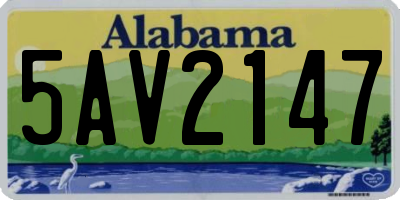 AL license plate 5AV2147