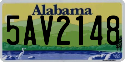 AL license plate 5AV2148