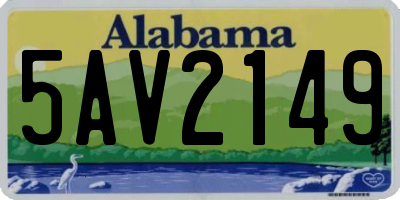 AL license plate 5AV2149