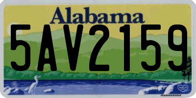 AL license plate 5AV2159