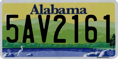AL license plate 5AV2161