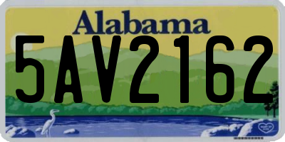 AL license plate 5AV2162
