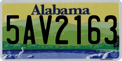 AL license plate 5AV2163