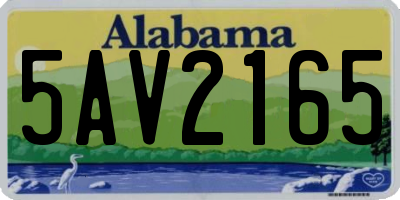 AL license plate 5AV2165