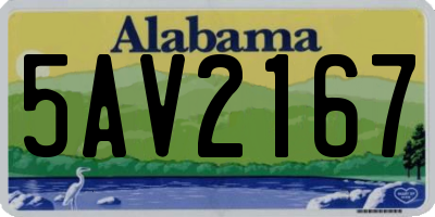 AL license plate 5AV2167
