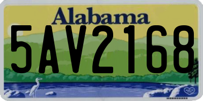AL license plate 5AV2168