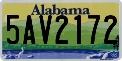 AL license plate 5AV2172