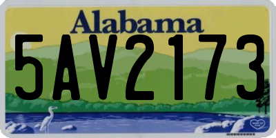 AL license plate 5AV2173