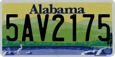 AL license plate 5AV2175