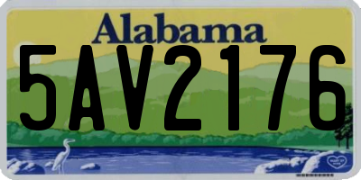 AL license plate 5AV2176
