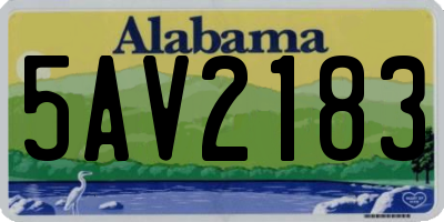 AL license plate 5AV2183