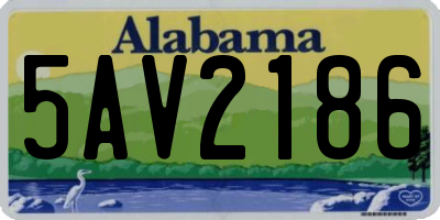 AL license plate 5AV2186