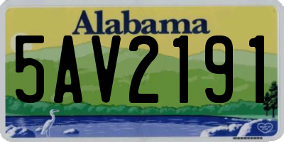 AL license plate 5AV2191